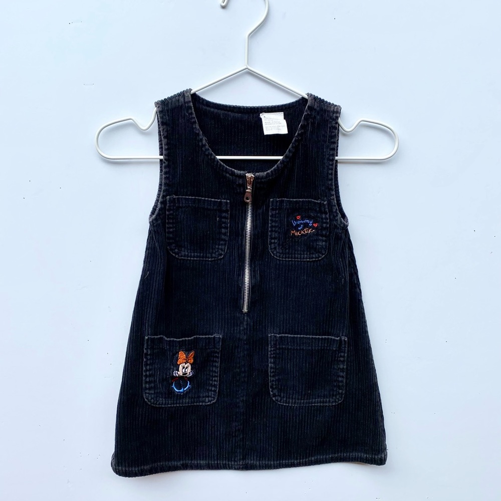 Vintage Disney wide whale corduroy jumper dress.